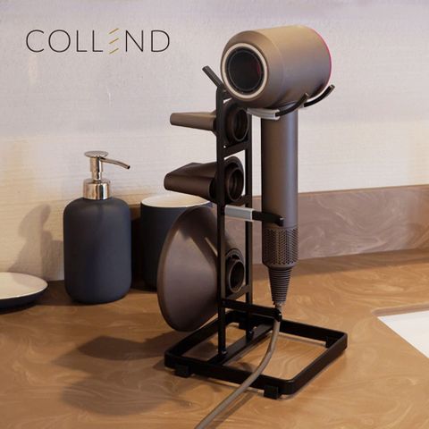 【日本COLLEND】多功能鋼製吹風機收納架-2色可選