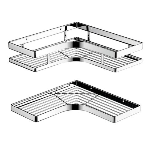 G+居家 不鏽鋼線盤單層角落架套組