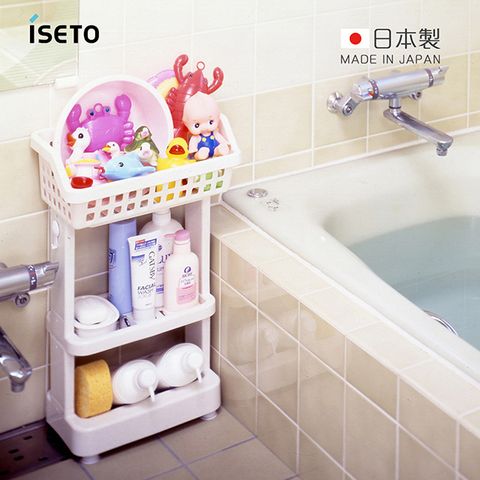 ISETO 【日本】日製浴室斜取置物架-3層