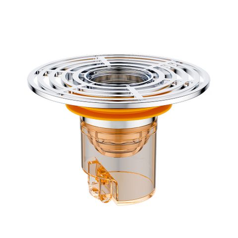 JDTECH 下水道防臭防蟲地漏芯 茶黃色