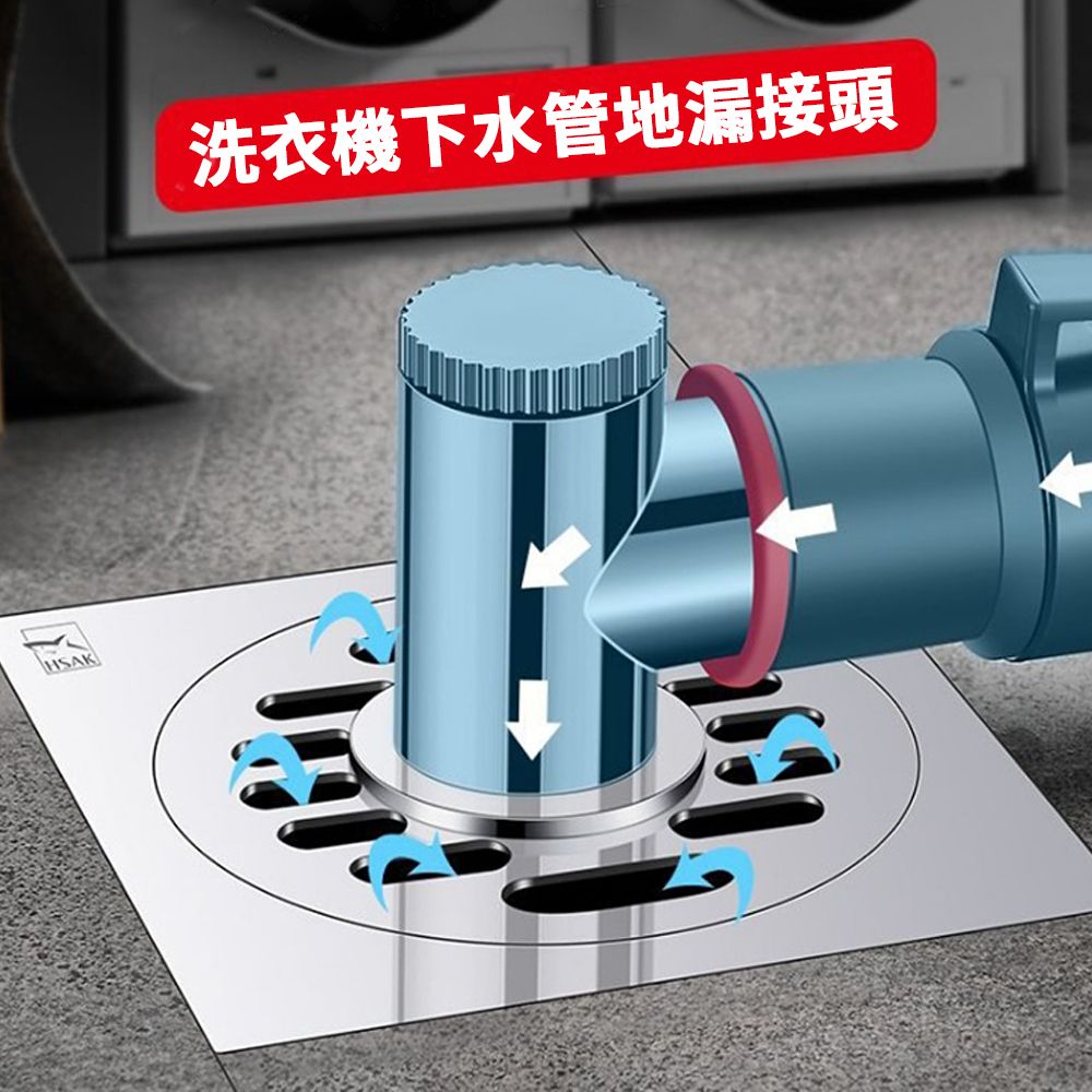 JDTECH 洗衣機下水管雙排水地漏接頭 排水孔蓋 下水道防臭地漏蓋 落水頭 排水孔濾網