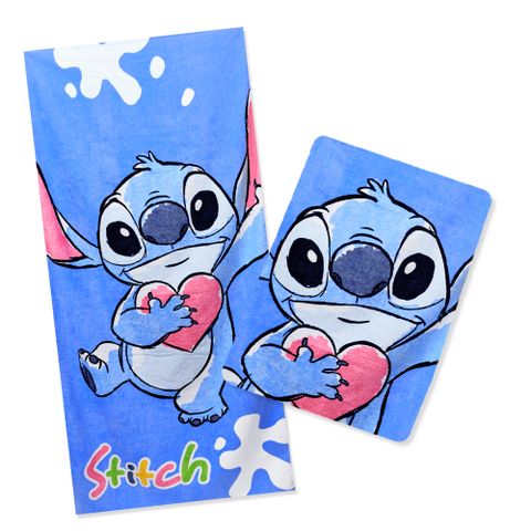 【ONEDER 旺達】迪士尼史迪奇純棉大浴巾04