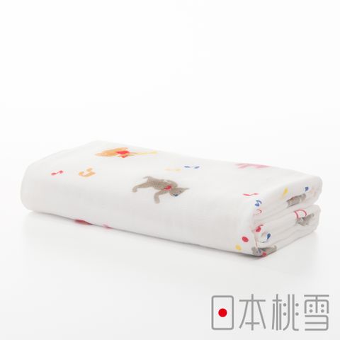 日本桃雪可愛紗布浴巾(小小馬戲團)