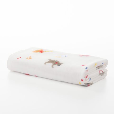 日本桃雪可愛紗布浴巾(小小馬戲團)