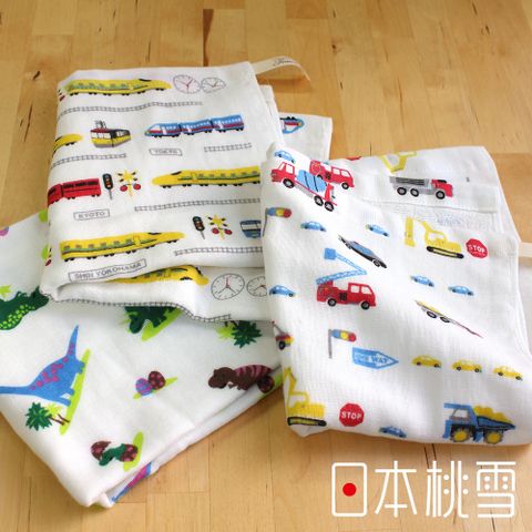 【日本桃雪】可愛紗布毛巾超值2入(小男孩最愛)