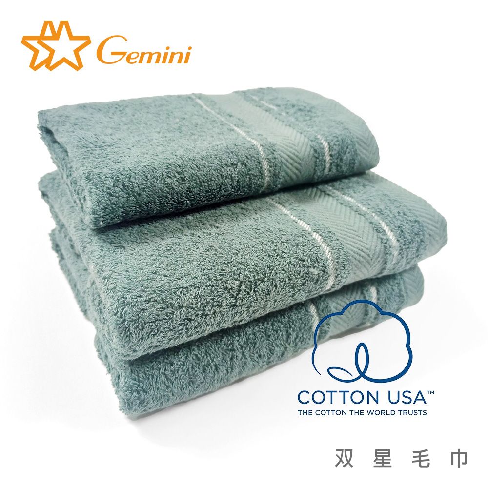 Gemini 雙星毛巾 美國棉歐式典雅系列(體驗組) 浴巾*1+毛巾*1