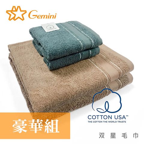 【Gemini 双星毛巾】美國棉歐式典雅系列(豪華組)