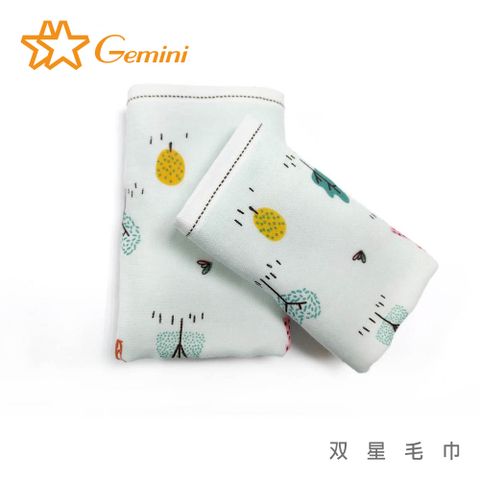 Gemini 雙星毛巾 森林物語超柔紗布-毛巾二入組