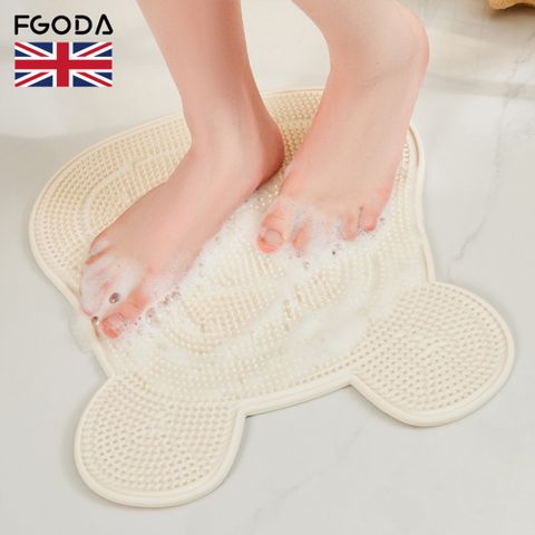 【英國FGODA】吸盤式多功能按摩搓澡墊(搓背/搓腳)