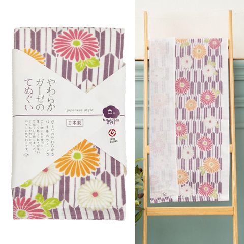 日本泉州純棉麻紗34*90毛巾-小町(YBA991B)
