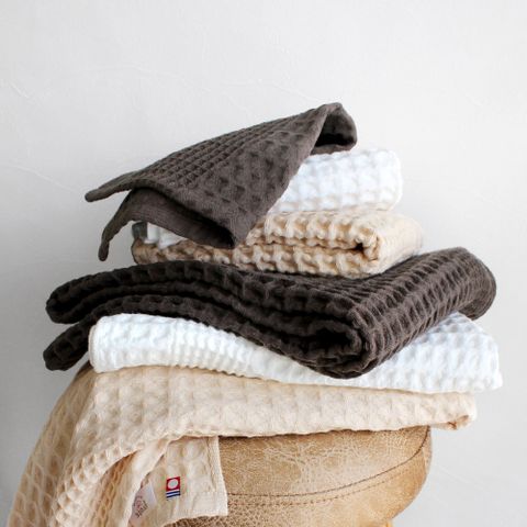 【日本桃雪】今治鬆餅浴巾-多色任選