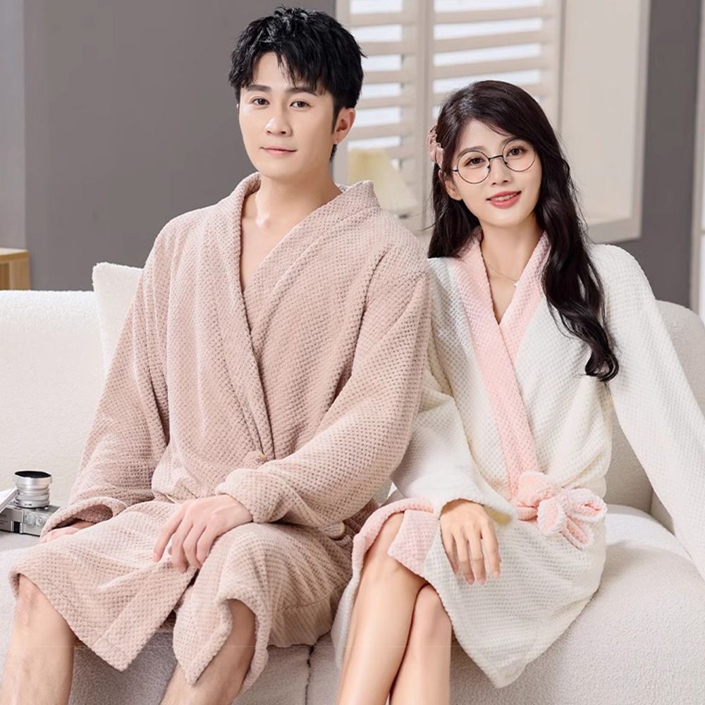 TLYS-J 四季珊瑚絨浴袍 男女情侶睡袍 睡衣 浴衣 保暖居家服 酒店成人浴袍 晨袍 毛巾浴袍