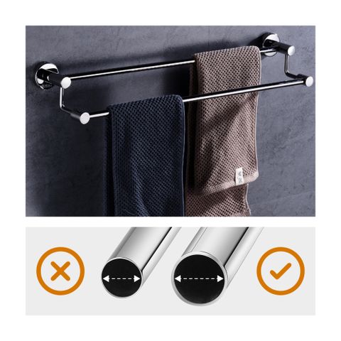 加厚升級★304不鏽鋼-雙桿毛巾架