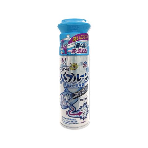 日本Earth-寬口倒噴管道除臭去污泡沫清潔劑-藍蓋皂香200ml/罐