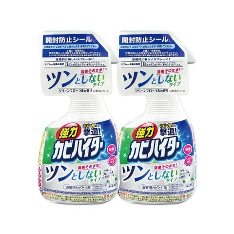 (2瓶)日本KAO-浴室免刷洗強力除霉泡沫噴霧清潔劑-溫和花香360ml/瓶