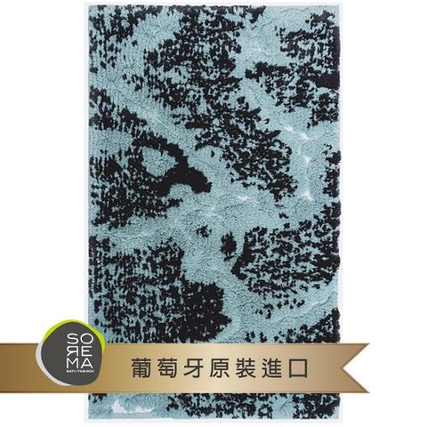 Sorema 舒蕾馬 奢華時尚-MARBLE銀湖藍 腳踏墊 50x80cm(南歐明星品牌 奢華頂級SPA渡假飯店衛浴品味)