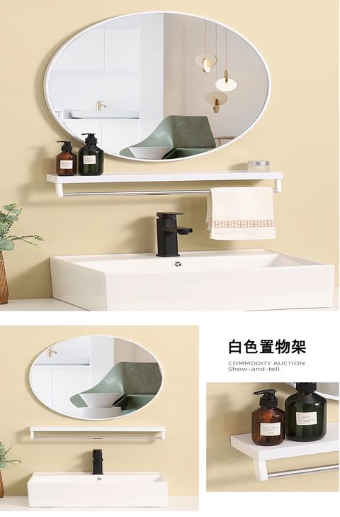  LOVESPEJO 拉絲金色矩形浴室鏡,適用於壁掛梳妝台20 x 28 英吋(約50.8 x 60.2 公分),HD  玻璃牆鏡,適用於浴室鋁合金框架壁掛式鏡子,水平或垂直懸掛