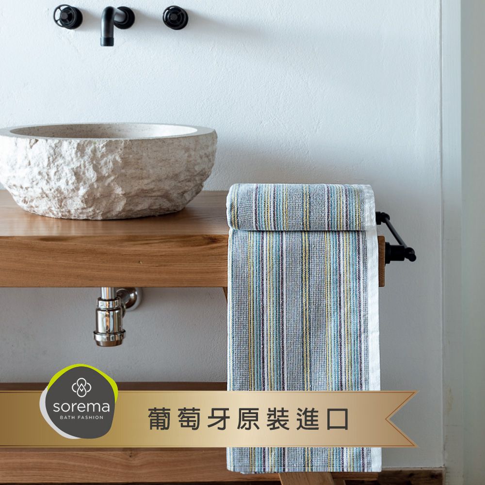 Sorema 舒蕾馬   時尚品味都會條紋風毛巾-ICON 30x50cm 2入組(五星級奢華渡假飯店風格)