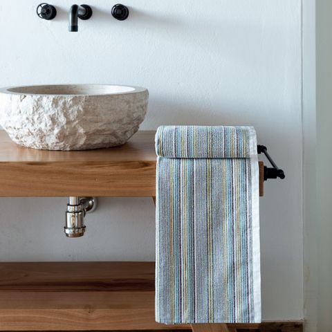 Sorema 舒蕾馬 時尚品味都會條紋風浴巾-ICON 70x140cm 獨特雙面工法(★五星級奢華渡假飯店風格★)