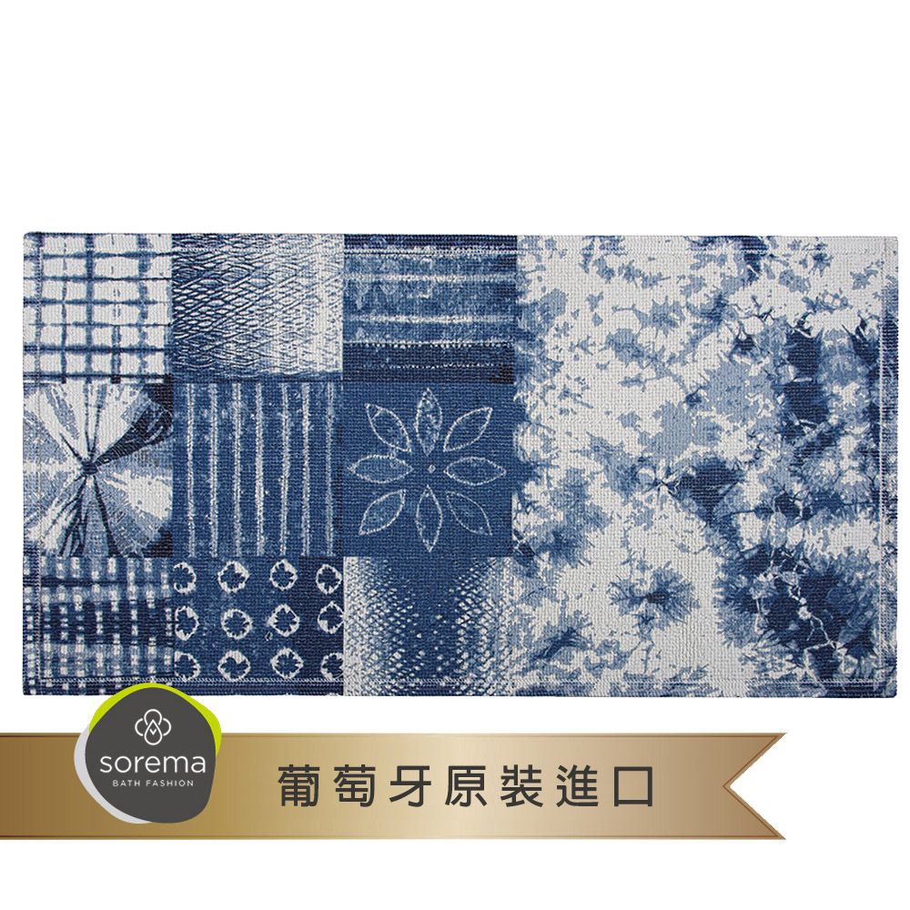 Sorema 舒蕾馬   AZULEJO 廚房腳踏墊 55x100cm(地中海優雅居家 五星級奢華渡假飯店風格)