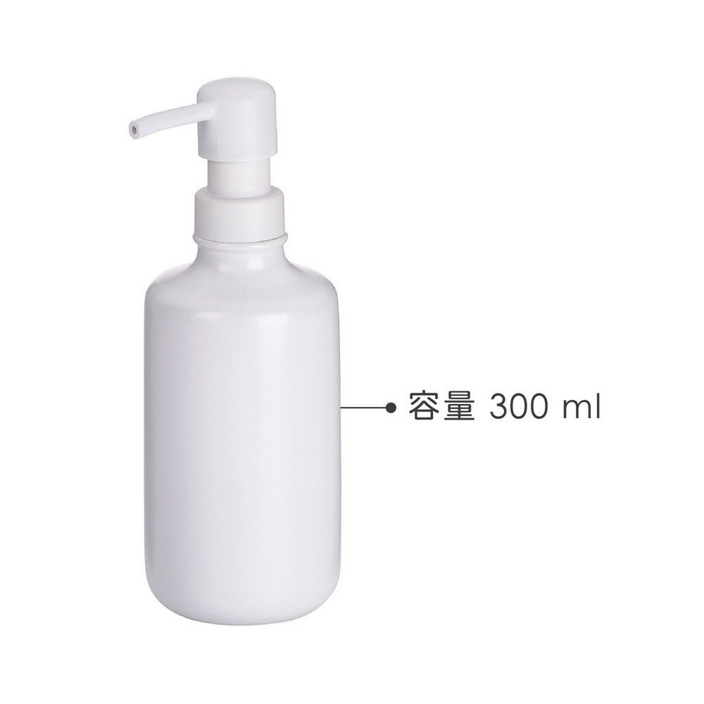 KELA Leonie標籤貼紙+洗手乳罐(白300ml) | 按壓瓶 分裝瓶 乳液瓶 沐浴乳罐