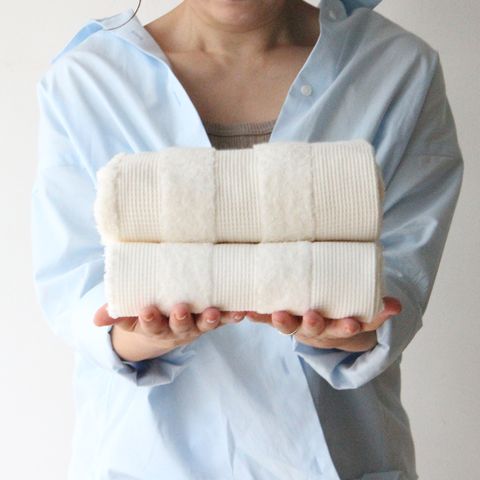 【KONTEX】WAFFLE BORDER 今治雙織有機棉鬆餅紋毛巾(鈴木太太公司貨)