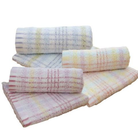 32支紗．經典格紋毛巾(6條毛巾組)【台灣興隆毛巾製】細軟 親膚