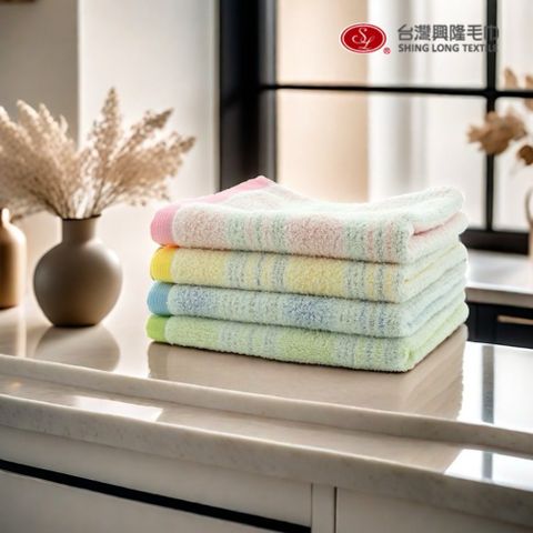 美好時光純棉毛巾(5條毛巾組)【台灣興隆毛巾製 】輕薄易乾