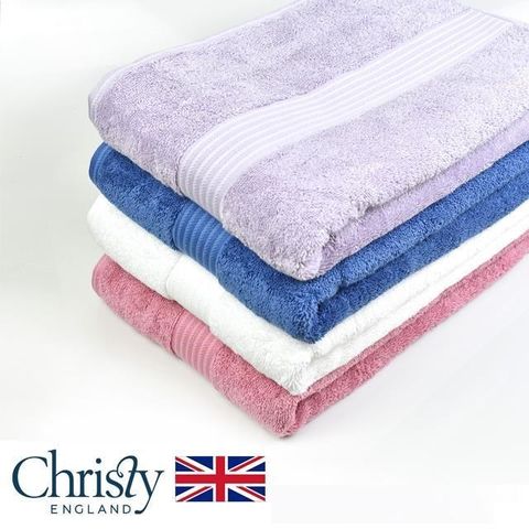 【Croissant 科羅沙】英國皇室品牌Christy 美國棉MARK浴巾 薰衣草 75*137cm