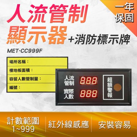 人流管制機 人流計數器 電子計數機 人數統計控管 消防告示牌 人員計數 計數器 消防標示牌 (190-CC999F)