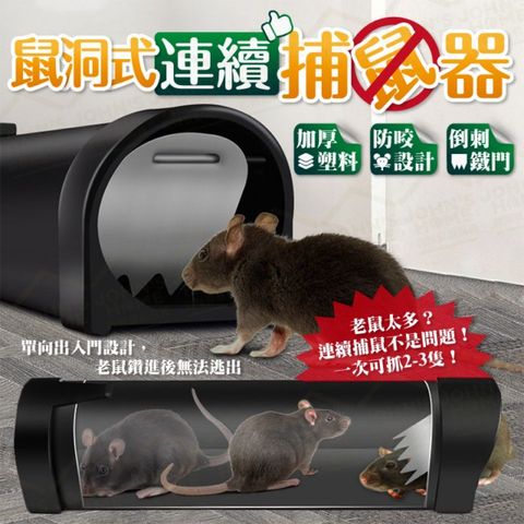 鼠洞式連續捕鼠器 鼠患好幫手 非透明 適合營業場所捕鼠 連續抓鼠