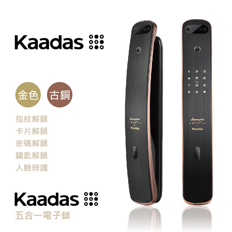 Kaadas 凱迪仕 3D人臉辨識 五合一 AI智能電子鎖 (含安裝)