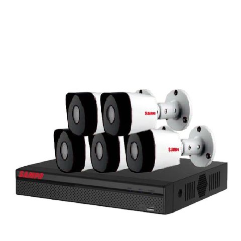 聲寶組合 DR-TW2516AN 16路 五合一主機+VK-TW0221ZSN 2MP 攝影機*5