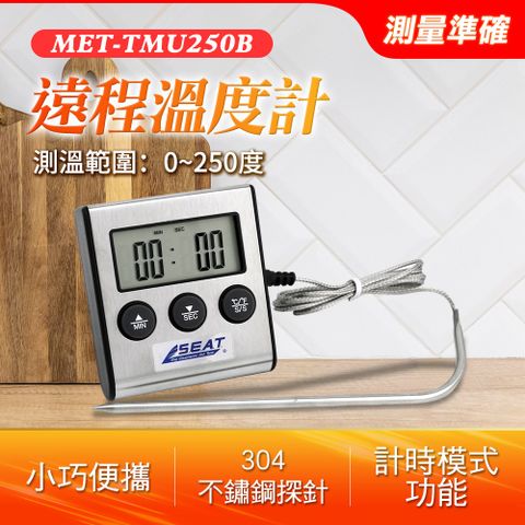 溫度控制 煮糖溫度計 量測肉溫 適用烤箱燒烤 0-250°C 遠程溫度計 遠端測量 遠端控制溫度計