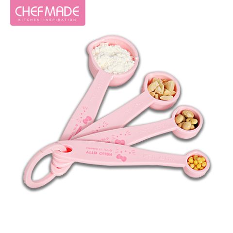 Chefmade 【美國】Hello kitty 凱蒂貓造型 烘焙料理量匙-4件組(CM096)