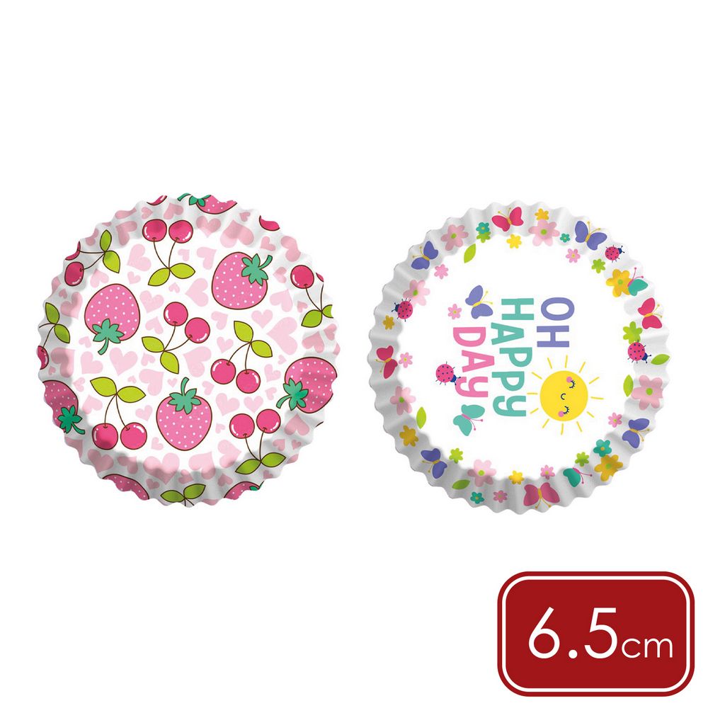 PEDRINI 義大利 Gadget蛋糕紙模60入(莓果好日子6.5cm) / 點心烤模 瑪芬蛋糕 瑪芬紙模 杯子蛋糕