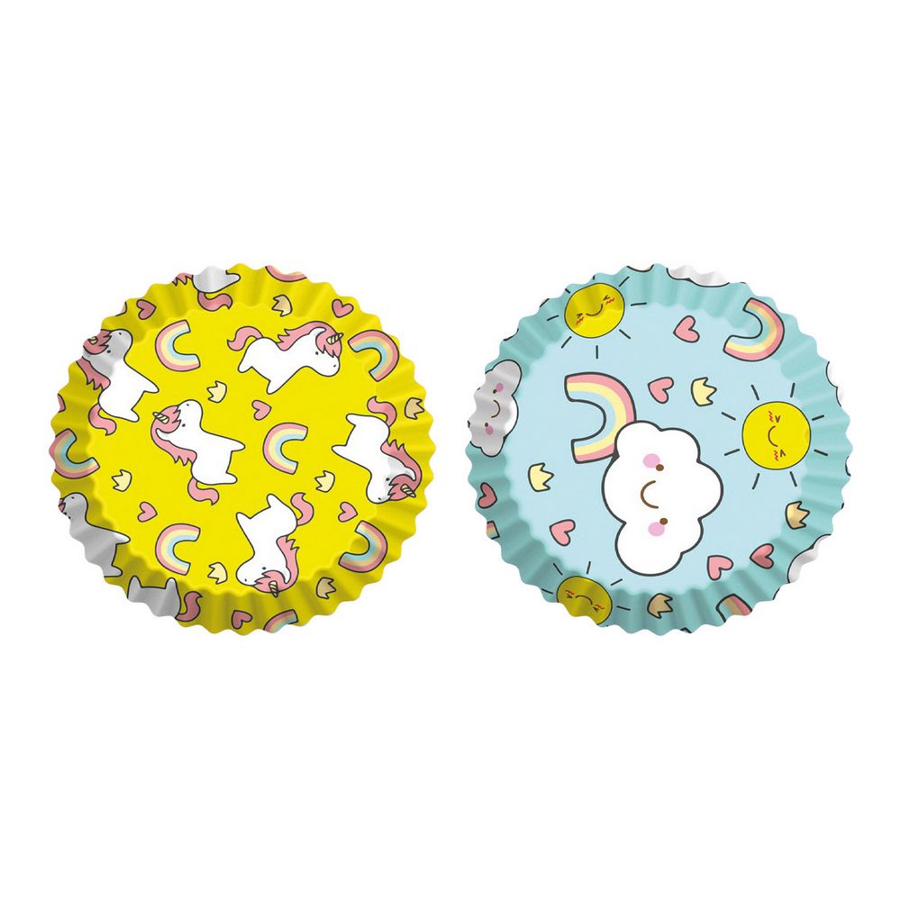 PEDRINI 義大利 Gadget蛋糕紙模60入(彩虹派對6.5cm) / 點心烤模 瑪芬蛋糕 瑪芬紙模 杯子蛋糕