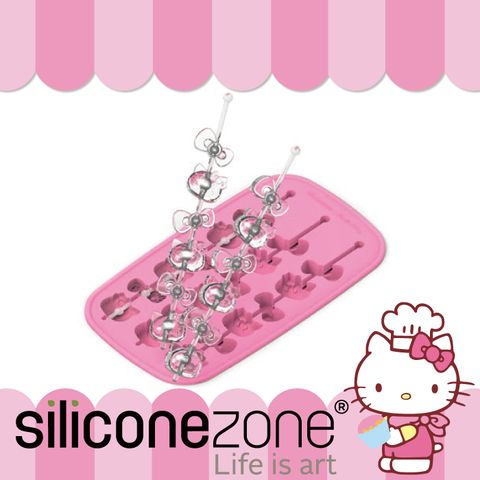 【Siliconezone】施理康 Hello Kitty 多用途耐熱矽膠冰棒/巧克力模(KS-12012-AA)