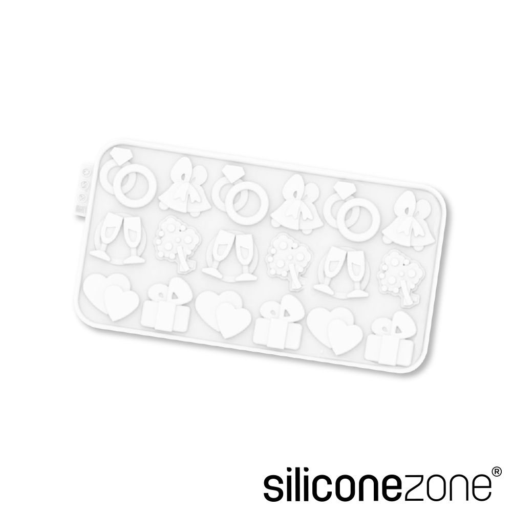 Siliconezone 施理康 耐熱矽膠杯子&鈴鐺巧克力片模-白色(OM-12191-AA)