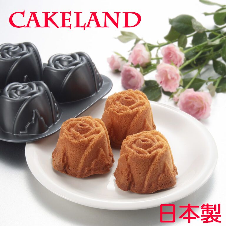 CakeLand 日本 LCP玫瑰蛋糕模盤(4入)