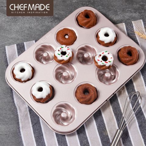 Chefmade 【美國】旋風造型 迷你12連甜甜圈造型不沾模(CM106)