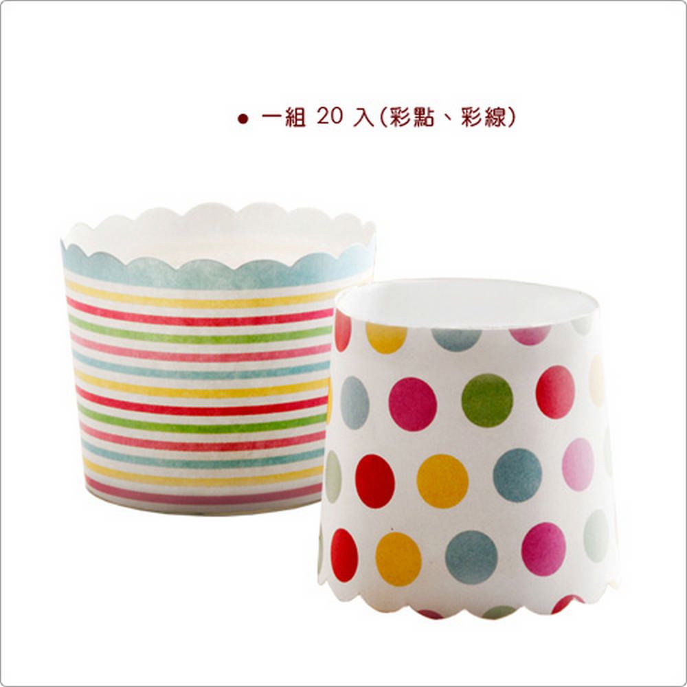 ibili 西班牙 Sweet蛋糕紙模20入(點線7cm) / 點心烤模