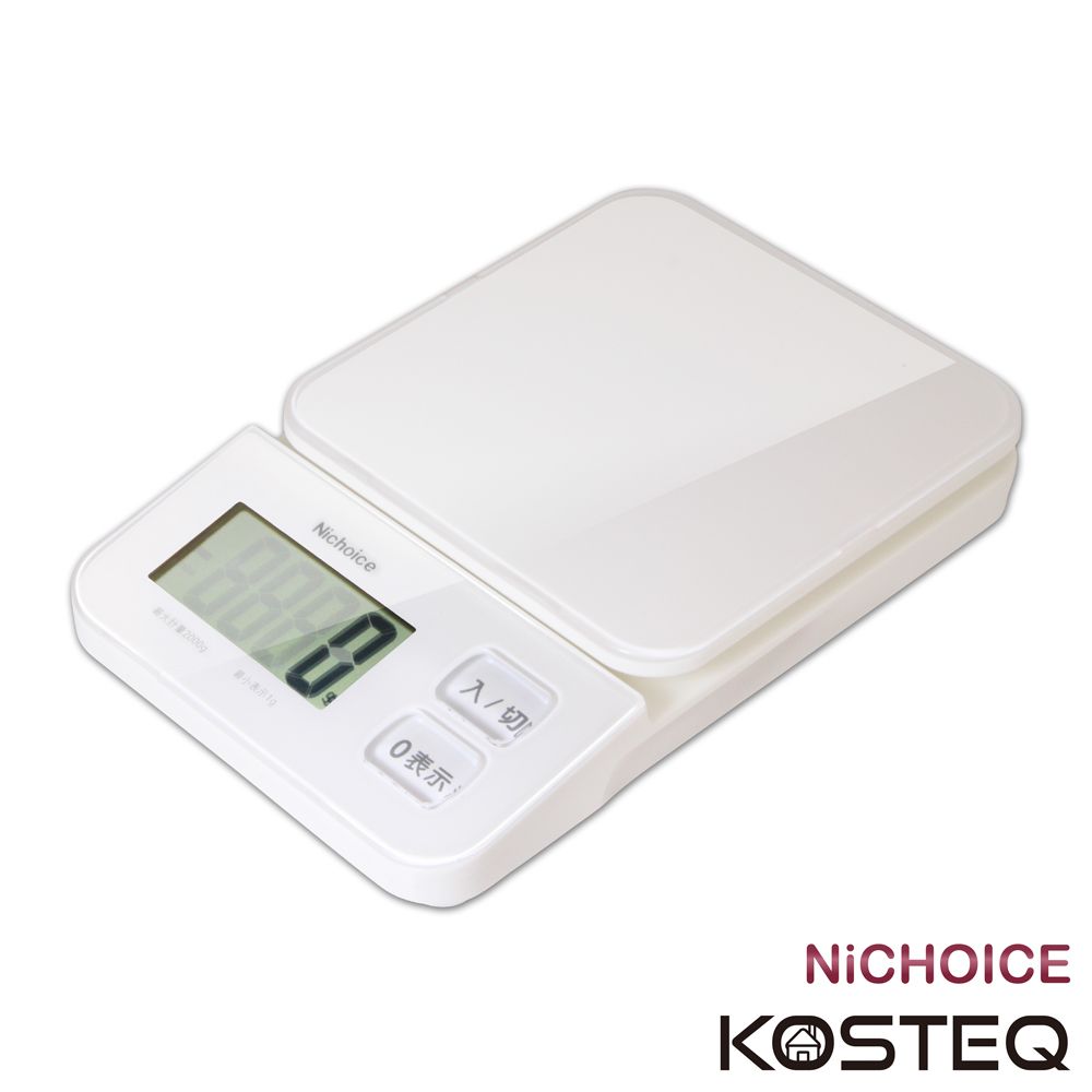 KOSTEQ 新水晶感Nichoice廚房電子料理秤-白(DKS-101WT)