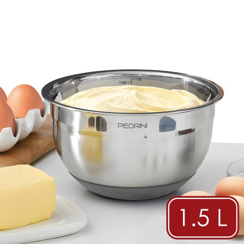 《PEDRINI》Gadget不鏽鋼止滑打蛋盆(1.5L)