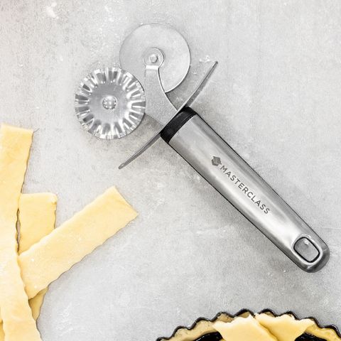 MasterClass SoftGrip不鏽鋼兩用起酥輪刀(黑)