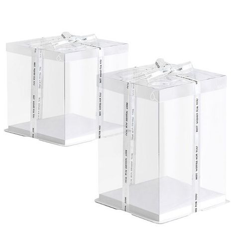 透明生日蛋糕盒 加高方形包裝盒 (尺寸可選)