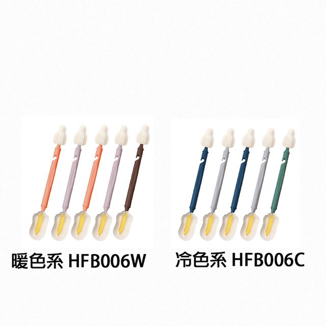Hibee 正韓  極細水壺/杯子/保溫瓶/奶瓶 雙面萬用海綿刷(5入組)_雙頭棉花糖海綿刷+海綿隙縫刷_HFB006