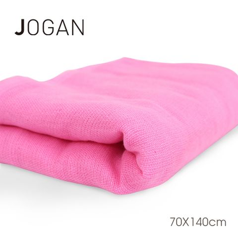 OVLOV 三層紗素色大浴巾-桃紅/日本寶寶嬰兒被單包巾涼被毛巾