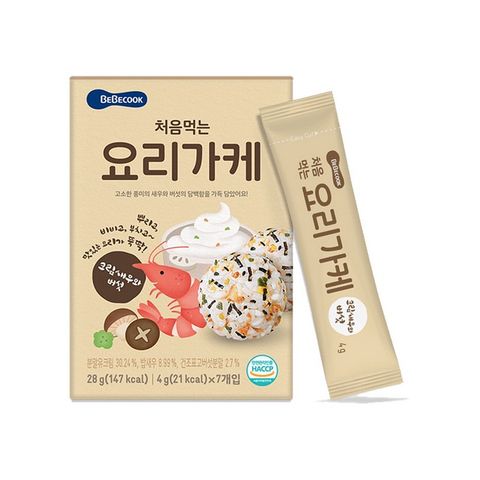 韓國 Bebecook 寶膳 初食拌飯香鬆 奶油香菇鮮蝦(28g)