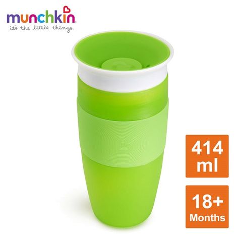 munchkin滿趣健-360度防漏杯414ml-綠